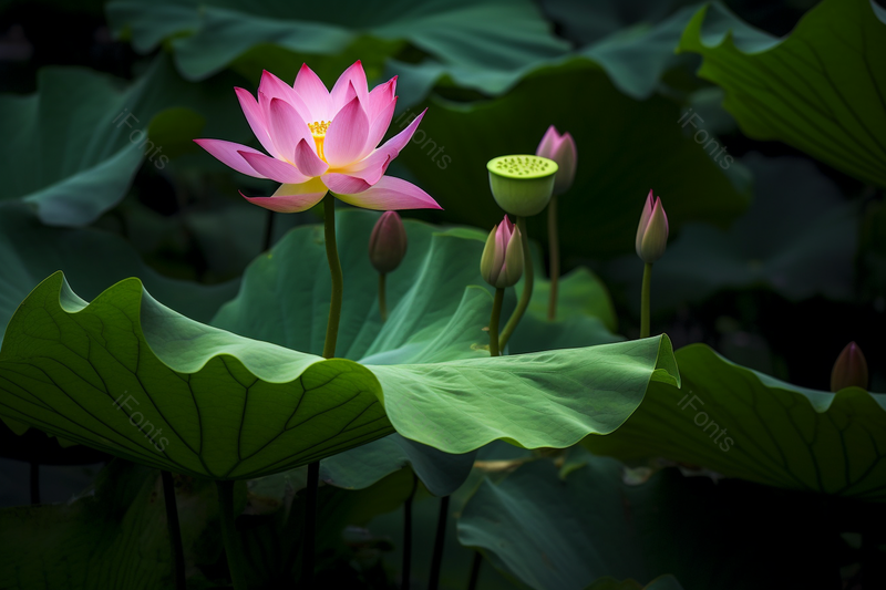 雨后荷花盛开美丽户外风景实拍,高清,摄影图,摄影图片,图片大全,摄影图免费下载